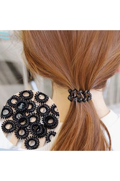 MutluBiDünya Vintage Spiral Lastik Toka 10 Adet Kablo Toka Makarna Toka