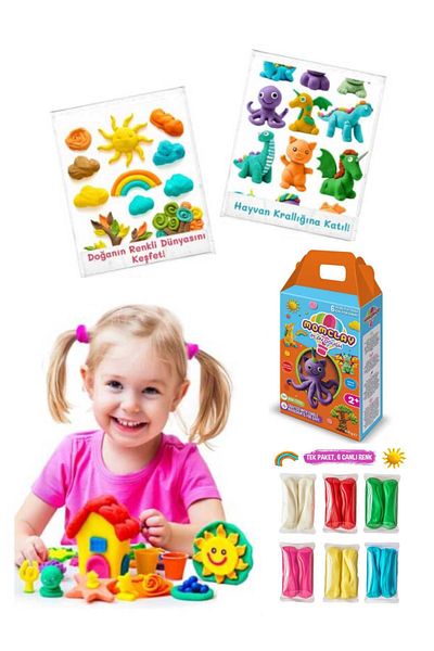 GLANCE Smarta Momclay 6-Color 600gr Natural Play Dough Set