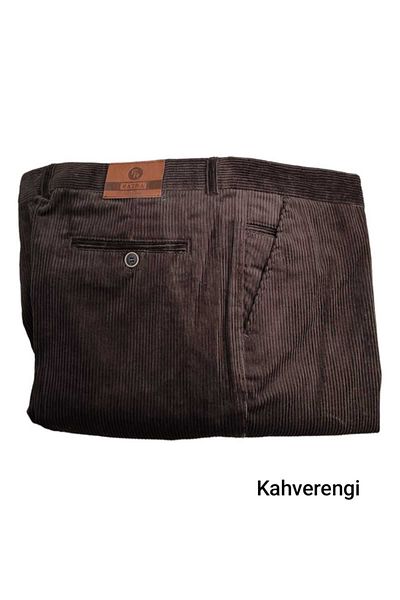 Ünal Giyim Velvet Large Size Cotton Trousers
