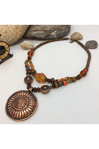 Porsuk Alternatif قلادة بوهيمية أصلية مصنوعة يدويًا