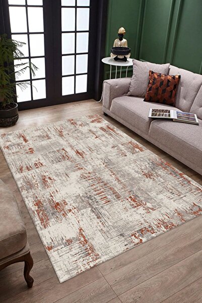 DEKOMOD Dekoratif Dijital Baskılı Kaymaz Taban Yıkanabilir Tüylenmez Kadife Kumaş Anti-alerjik Halı