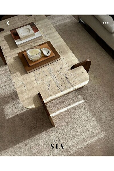 SİA ART DESİNG DOĞAL TRAVERTEN ORTA SEHPA