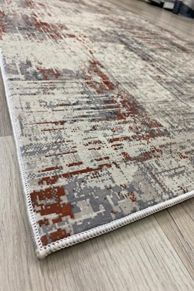 DEKOMOD Dekoratif Dijital Baskılı Kaymaz Taban Yıkanabilir Tüylenmez Kadife Kumaş Anti-alerjik Halı