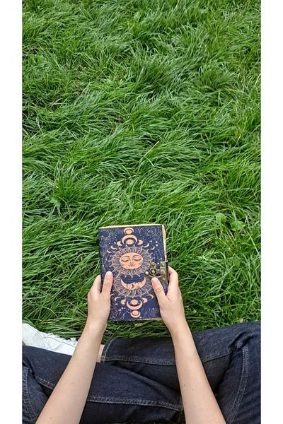 Overlord Craft Daily Vintage Journal - 100% Handmade Keepsake and Memory Book, Papyrus Parchment
