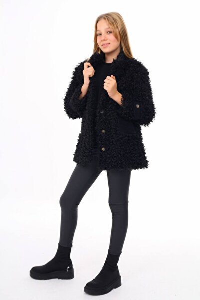 ESRAKİDS KIZ ÇOCUK BUKLE KABAN PELÜŞ