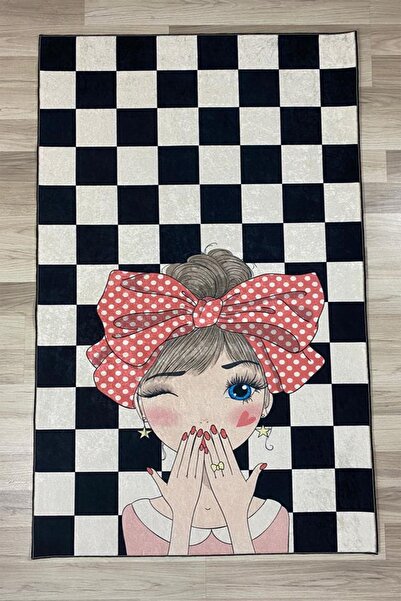 DEKOMOD Dekoratif Dijital Baskılı Kaymaz Taban Mutfak Halısı