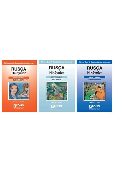 Fono Yayınları Russian Turkish Stories Grade 1 (3 Books)