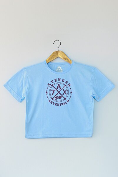 so cool Μπλουζάκι Avenged Sevenfold Metal Rock Blue Crop - Γυναικείο Baby Tee