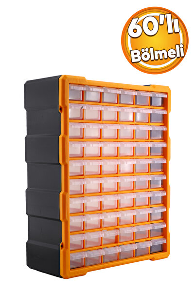 Badem10 Vida Dübel Civata Kutusu Bölmeli Avadanlık Monoblok Çekmeceli 60'lı T...