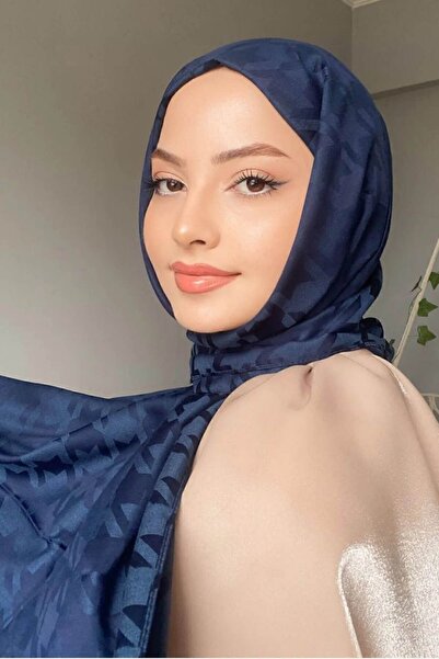 FLORA TEKSTİL Şal jacquard bleumarin - model picior de gală, mătăsos, şal roc...