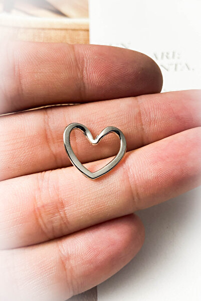 roshel Geçirmeli Kalp Model Kaplama Kolye Ucu 2 Farklı Renk Seçeneği