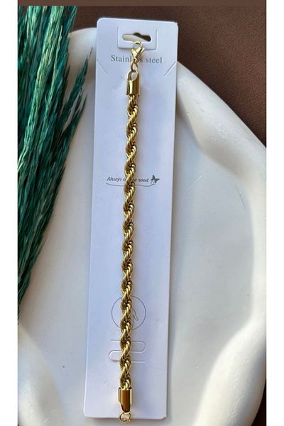 stainles steel Thick Twisted Steel Bracelet