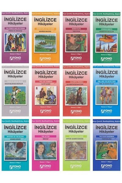Fono Yayınları Fono English Turkish Stories 12 Book Set (degree1-2-3-4)