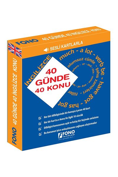 Fono Yayınları 40 English Topics in 40 Days - With Audio Cards