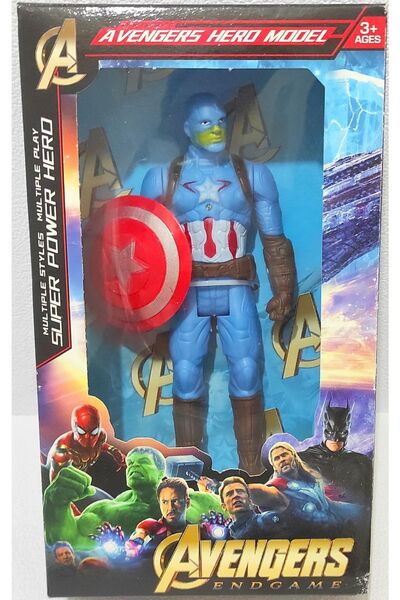 Brother Toys مفاصل مضيئة ذات جودة متحركة 17 سملعبة شخصية كابتن أمريكا