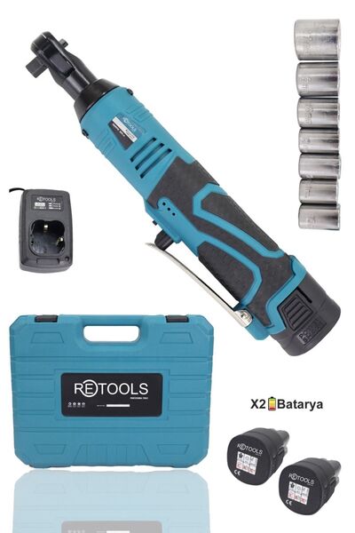 RETOOLS Şarjlı 3/8 Cırcır Lokma