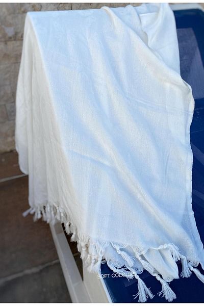 Soft Colours Φυσικό Bamboo Peshtemal 100x180 cm - Παραδοσιακό Ξύλο εμπριμέ