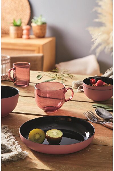 Luminarc Temperli Siyah&Toprak Servis Tabağı 25 cm Vicky
