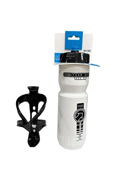 PRO Team Beyaz 800 ml Bisiklet Matara Suluk ( Suluk Kafesi Hediyeli )