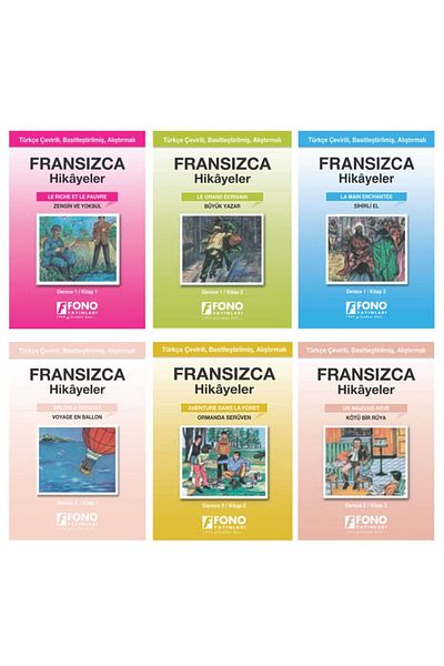 Fono Yayınları French-Turkish Stories (6 Book Set) (grade 1-2)