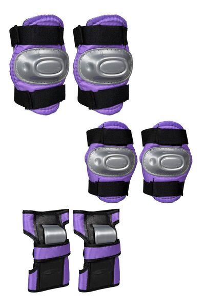 Toyaş Mor Kız Çocuk Koruyucu Donanım Seti Kaykay Bisiklet Scooter Paten için ...