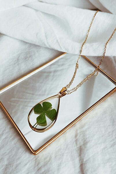 SOCHE Çelik Epoksi Yonca Kolye