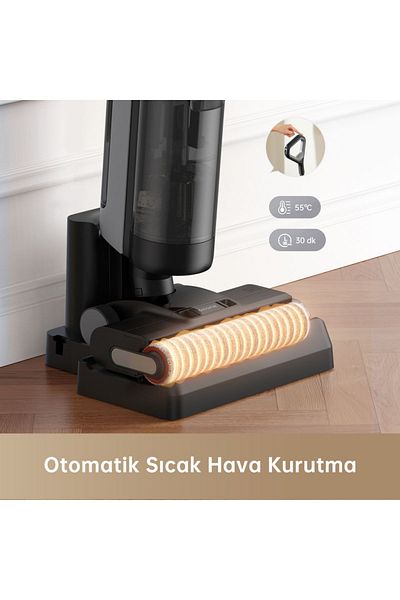 Dreame H12 Dual Smart - مكنسة كهربائية عمودية رطبة وجافة، ممسحة تنظيف الأرضيات، 4 في 1