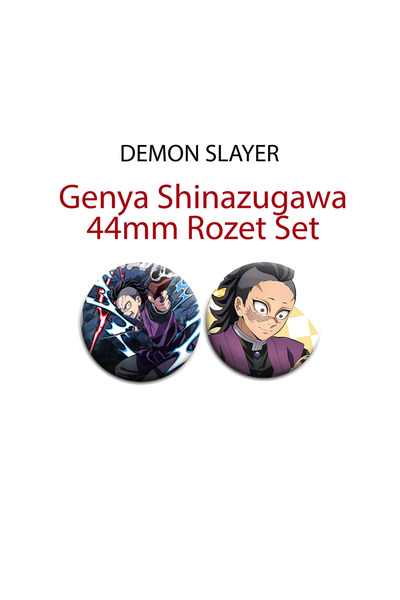 Akumastik Demon Slayer  Genya Shinazugawa  44mm 2 ADET ROZET SET - Kimetsu No...