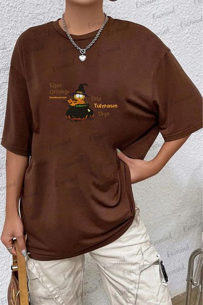 Evomind 1 μπλουζάκι για αγορές 5 και άνω στο καλάθι - Unisex Garfield Funny Writings Σειρά μπλουζάκια