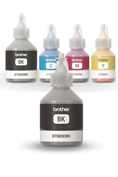 Brother Bt5000 Dct-p 300/310w 4 Renk Mürekkep Kartuş Seti +1 Mavi  Brt5200-82...