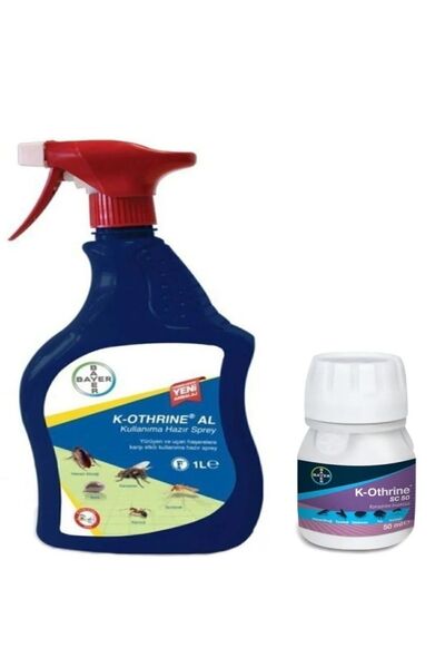 Bayer K-othrine Sprey 1lt. K-othrine Sc 50ml Genel Haşere En Etkili Ikili Set Karınca Hamam Böceği Sinek