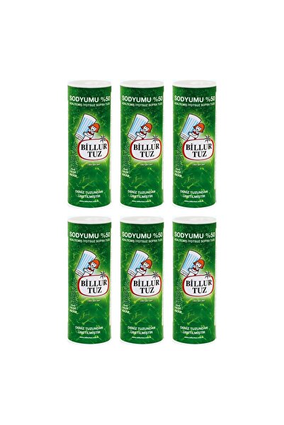 Billur Tuz Sodyumu %50 Azaltılmış 500 gr x 6 Adet