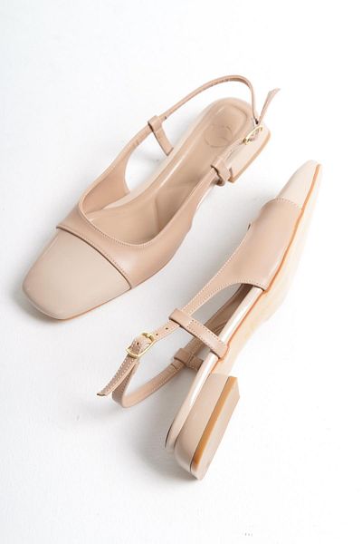 Modabuymus Balerini Gresco Ten Nut - Pantofi casual cu toc mic