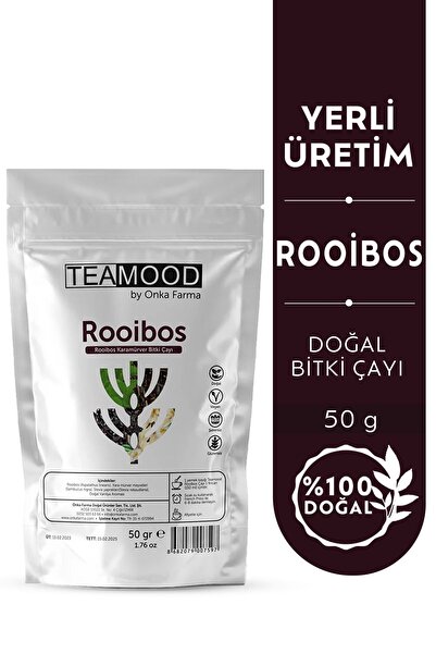 TEAMOOD Onka Farma Rooibos Bitki Çayı - Rooibos Karamürver Bitkisel Çayı - 50 gr
