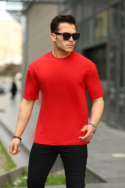 comstar Ανδρικό μπλουζάκι Oversize Basic Crew Neck κόκκινο