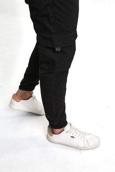 comstar Ανδρικό παντελόνι Cargo Pocket Waist Elastic A.Μαύρο Jogger