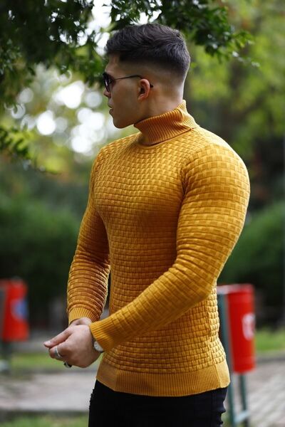 WOWA COMPANY Mustard Turtleneck Knitwear