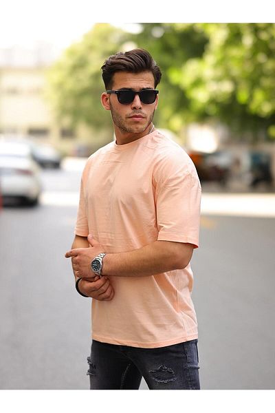 comstar Ανδρικό μπλουζάκι Oversize Basic Crew Neck Loose Powder