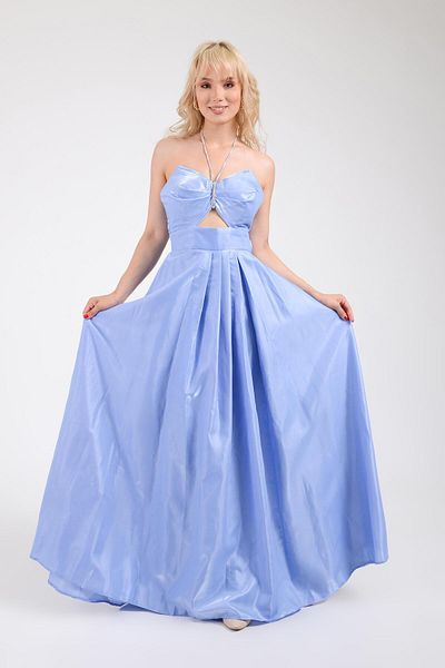 SpringStore Rochie de seara albastra - Design Halter