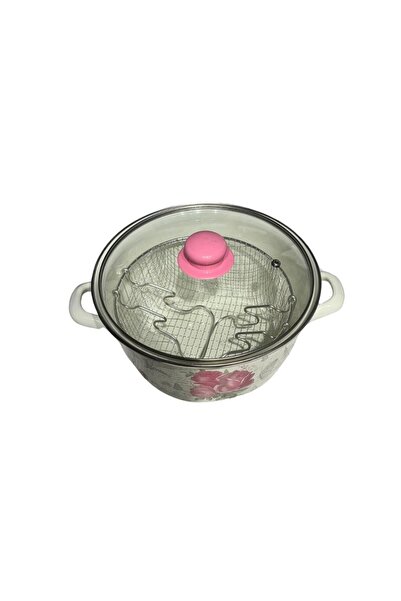 Nishev Protocol London Pink Pink Series - 22 Cm Enamel Frying Pot