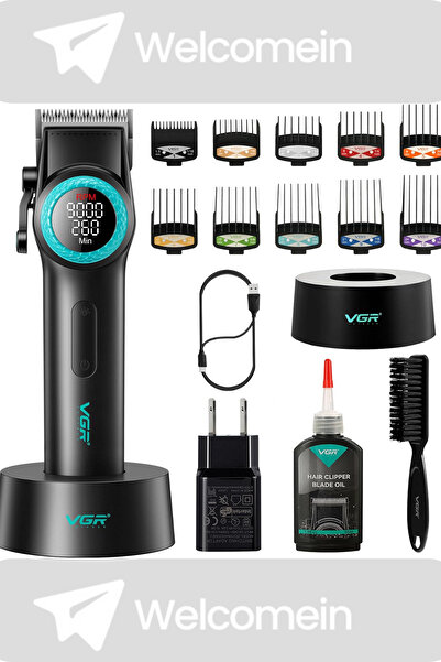 welcomein Profesyonel Saç Kesme Makinesi Kablosuz Berber Makası Karbon Çelik ...