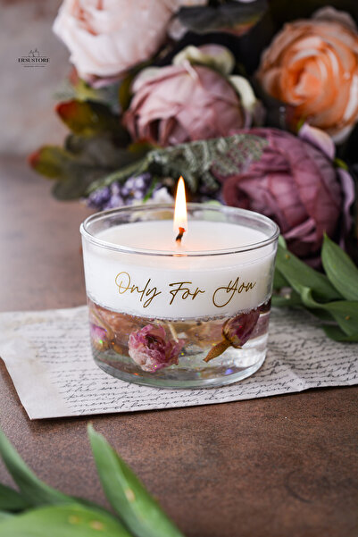 ersu store Jel Soya Wax Dogal Kokulu Cam Bardak Hediyelik Dekoratif