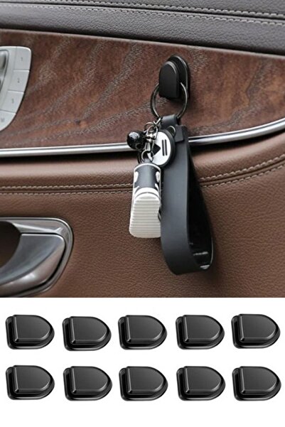 MeyZone Araç İçi Şarj Aux Kablo Tutucu Kanca 10'Lu Set Kablo Düzenleyici