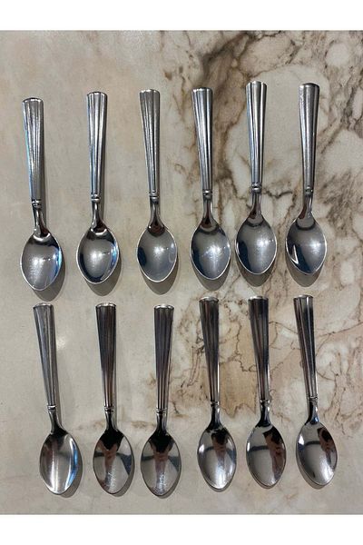 Doğuş Mutfak 12 Luxury Stainless Steel Teaspoons