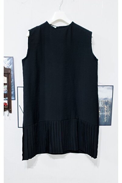 PNRSTİL Piliseli Kadın Kolsuz Biyeli Tesettür İç Tunik İçlik