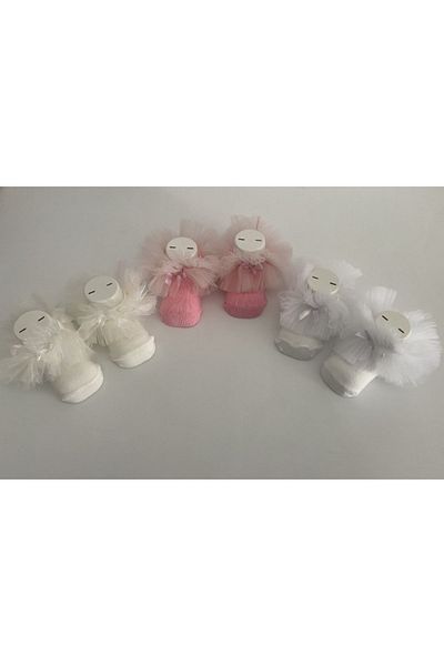 Çorap Çekmecesi Newborn Cotton Baby Girl Tulle 3-Piece Socks Set