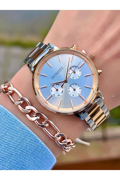 Homies Women's Wristwatch - 2 Years Warranty, Steel Cord, Waterproof Gift Bracelet