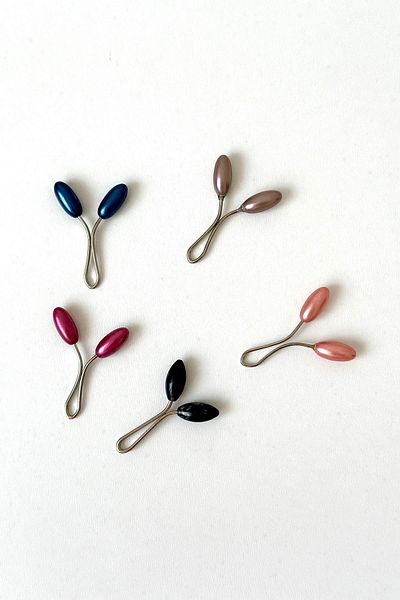 BECCASTYLE Scarf Pin, Hijab Pin with Pearls, 6x12mm 5 PCS, Scarf and Shawl Pin Clip, Pearl Scarf Clip