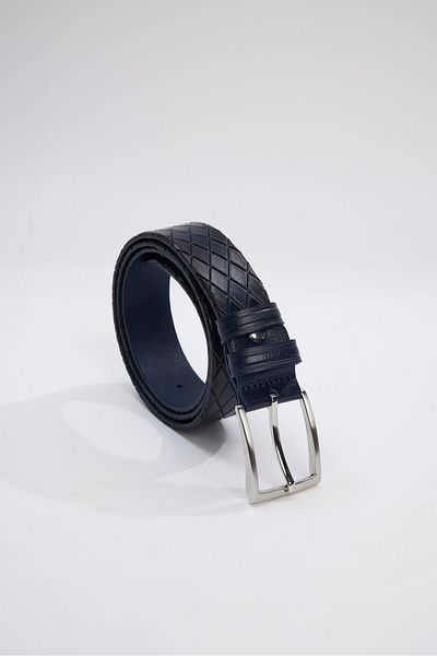 Tudors Ανδρικά - 100% γνήσιο δέρμα, 3,5 cm με σχέδιο, κλασική μαύρη ζώνη