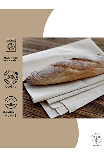 ALERSS Yıkanabilir Organik Hamur Mayalama Örtüsü | %100 Ham Pamuk | 1 Adet 50x70cm |